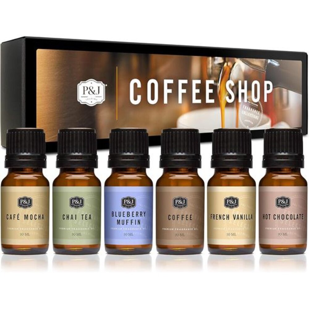 P&J Trading Fragrance Oil Coffee Shop Set | Coffee, Café Mocha, Chai Tea